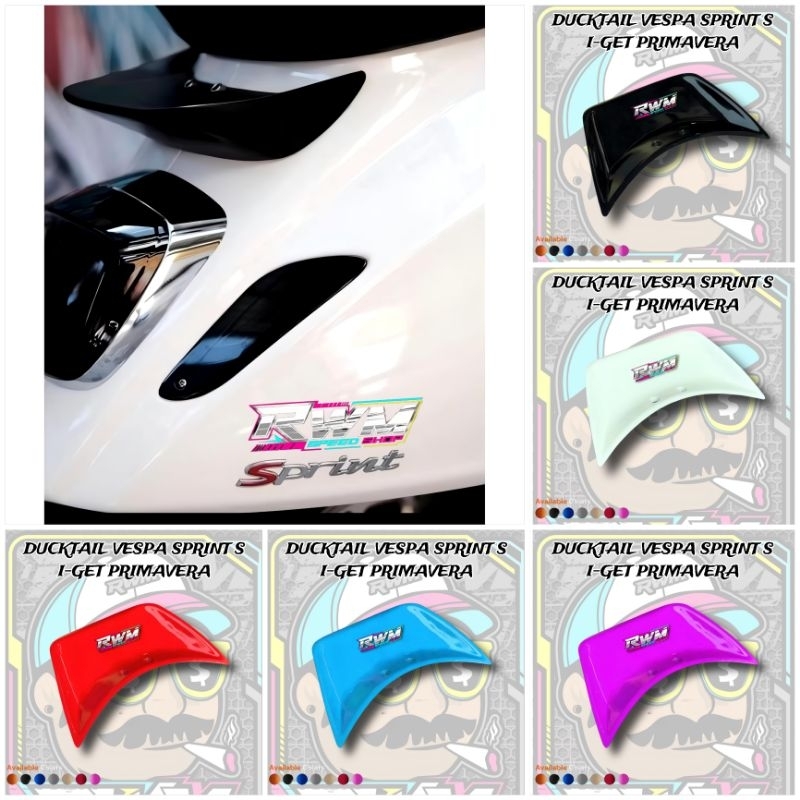 DUCKTAIL VESPA MATIC SPRINT S I-GET PRIMAVERA BEHEL VESPA SPRINT S I-GET PRIMAVERA