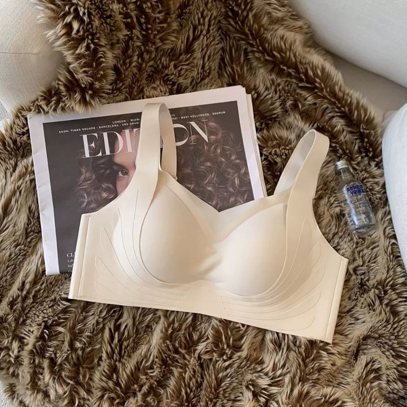 LUXE Bra Seamless Wanita Tanpa Kawat Push Up Warna PUTIH Bh Polos Pakaian Dalam Wanita LUXE055