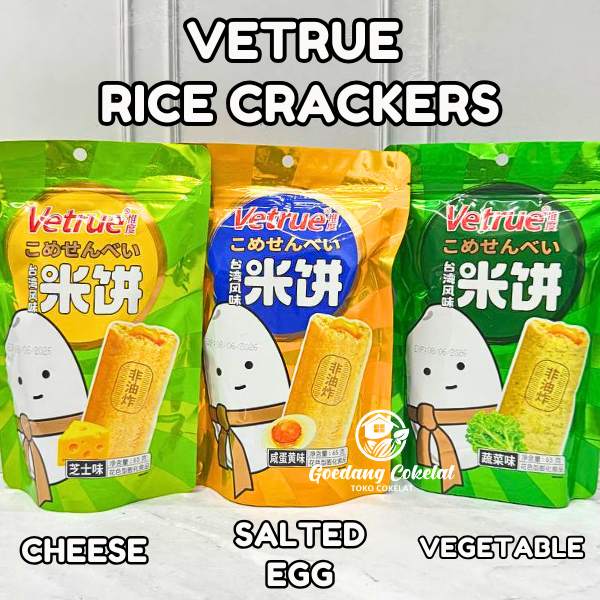 

RB Vetrue Japanese Taiwan Rice Crispy Crackers Krekers Beras Aneka Rasa Salted Egg Yolk Cheese 116g