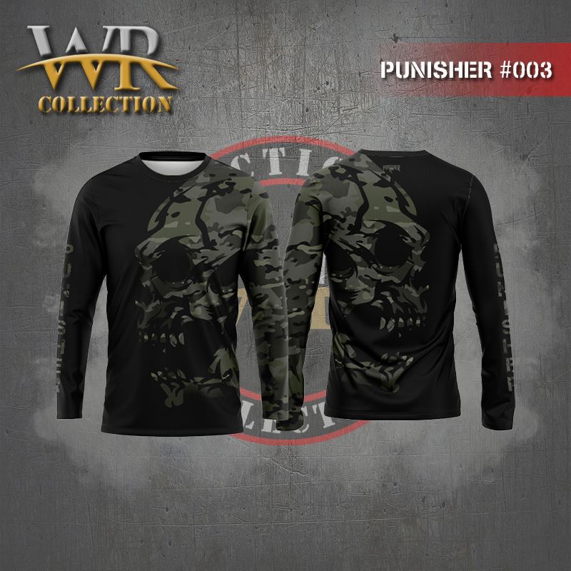 Baju Kaos Tactical Lengan Panjang Punisher / Baju Lengan Panjang Punisher