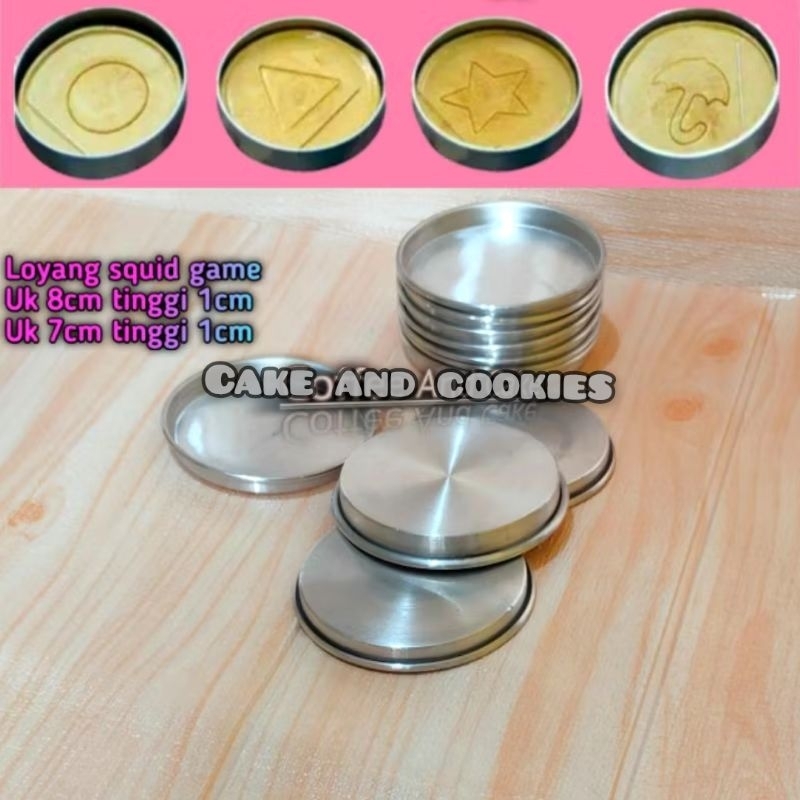 Loyang Cetakan Permen Dalgona Squid Game / Cetakan Dalgona Candy Clay