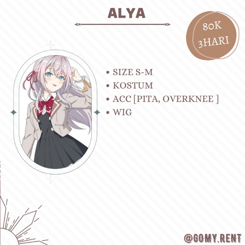 Rental Costume Cosplay Alya Roshidere
