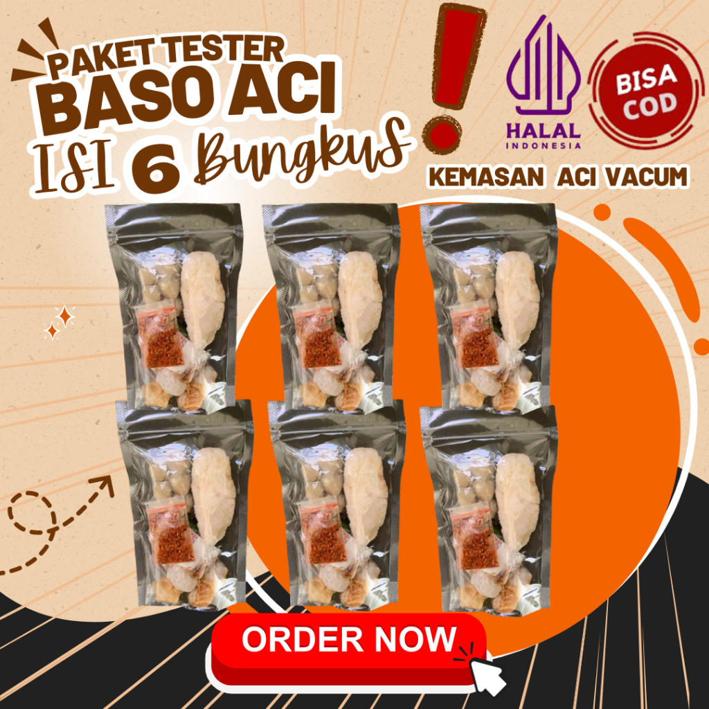 

baso aci Enak paket 6 pcs Halal kemasan vacum