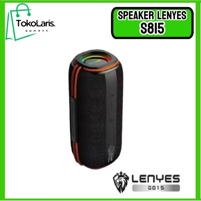 LENYES S815 Speaker 30W Wireless Bluetooth 5.3 TWS Portable Hifi Stereo Bass RGB Light Waterproof IP