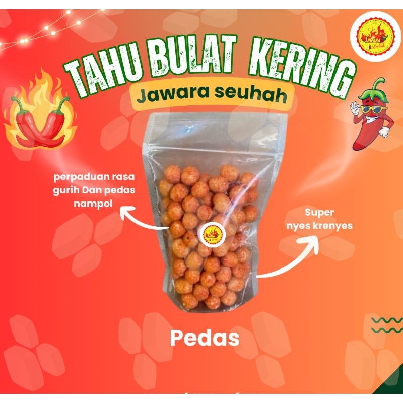 

tahu bulat kering mini Krispy termurah kemasan 100 gram, 250 gram