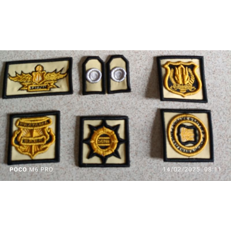 atribut satpam dasar crem, atribut satpam model terbari, atribut satpam timbul, atribut satpam dasar