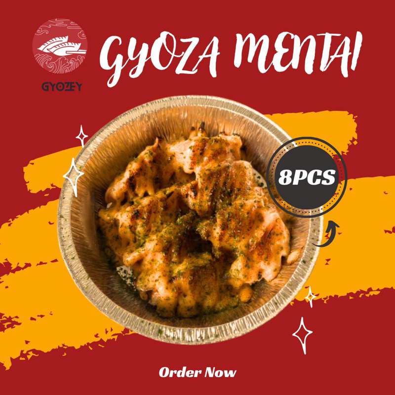

GYOZA MENTAI ISI 8 PCS FREE CHILI OIL (KHUSUS INSTAN SAJA)