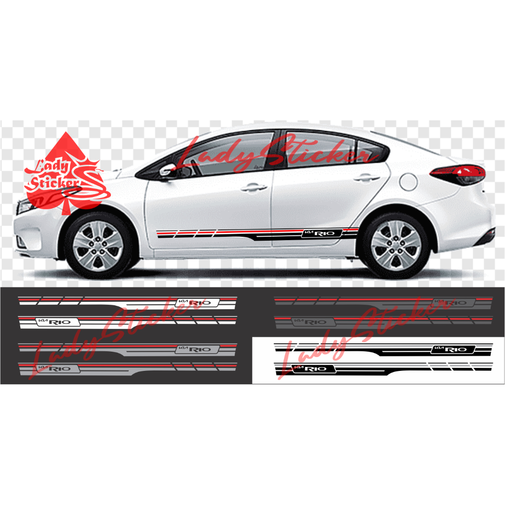 Sticker stiker mobil rio cutting sticker mobil kia rio