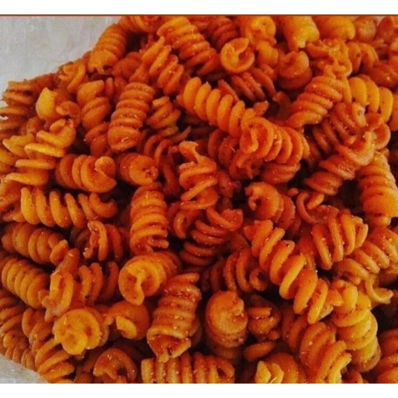 

Makaroni Spiral Pedas Daun Jeruk 1Kg Cemilan Pedas Ribut Renyah Gurih Lezat Viral Makaroni Spiral Pedas Nagih