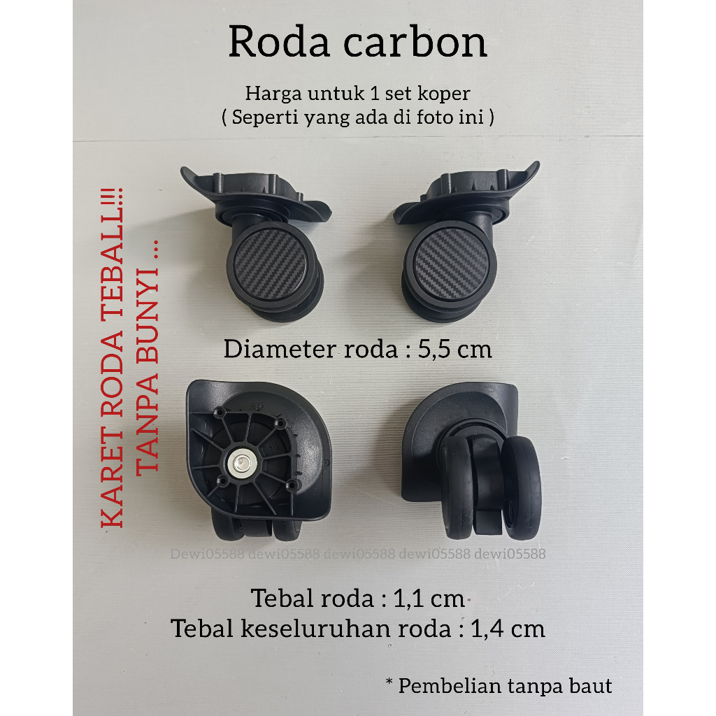 RODA KOPER, RODA DOUBLE WHEEL, RODA KOPER FIBER,RODA KOPER POLO HARDCASE,SPAREPART KOPER