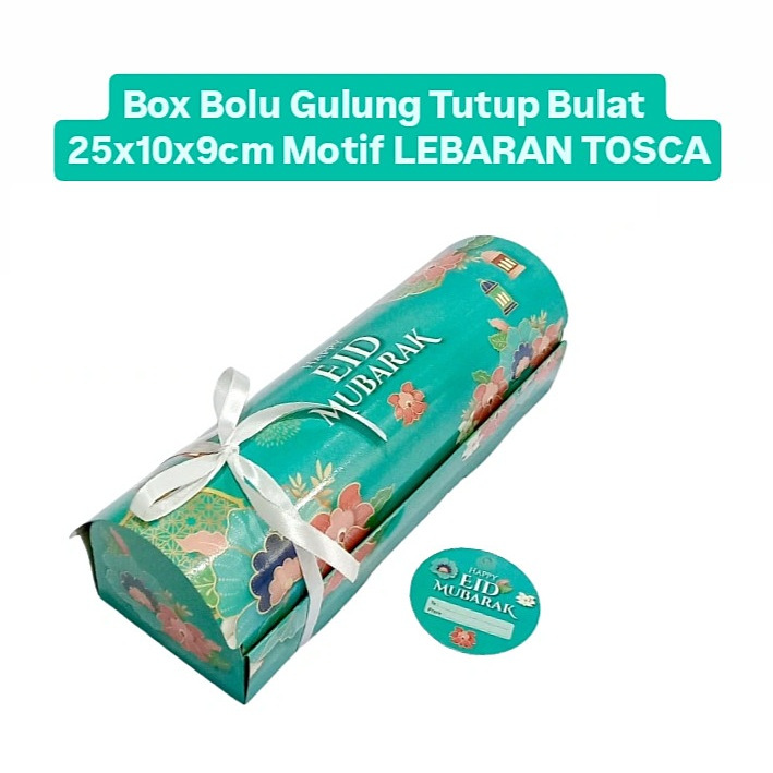 

(5 Pcs)Box Roll Cake Idul Fitri 25x10x9 Cm Dus Kue Bolu Gulung Eid Mubarak Kotak Hampers Lebaran
