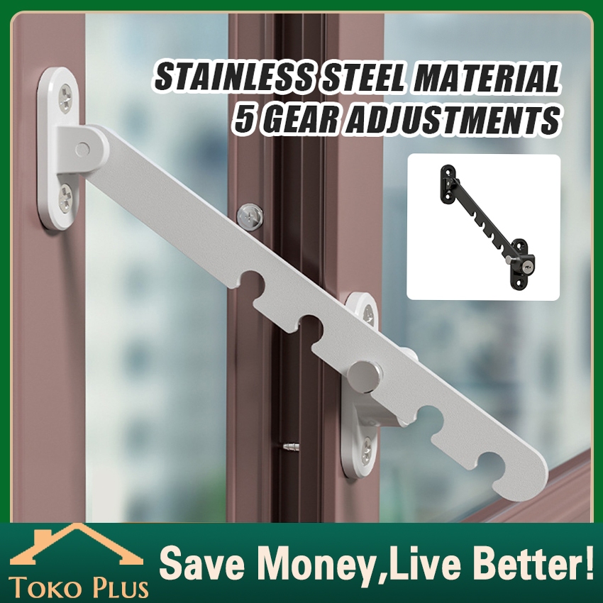 Kunci Pengaman Jendela Anak ​Bayi Adjustable Bahan Stainless Aluminium Hak Angin Jendela Stainless T