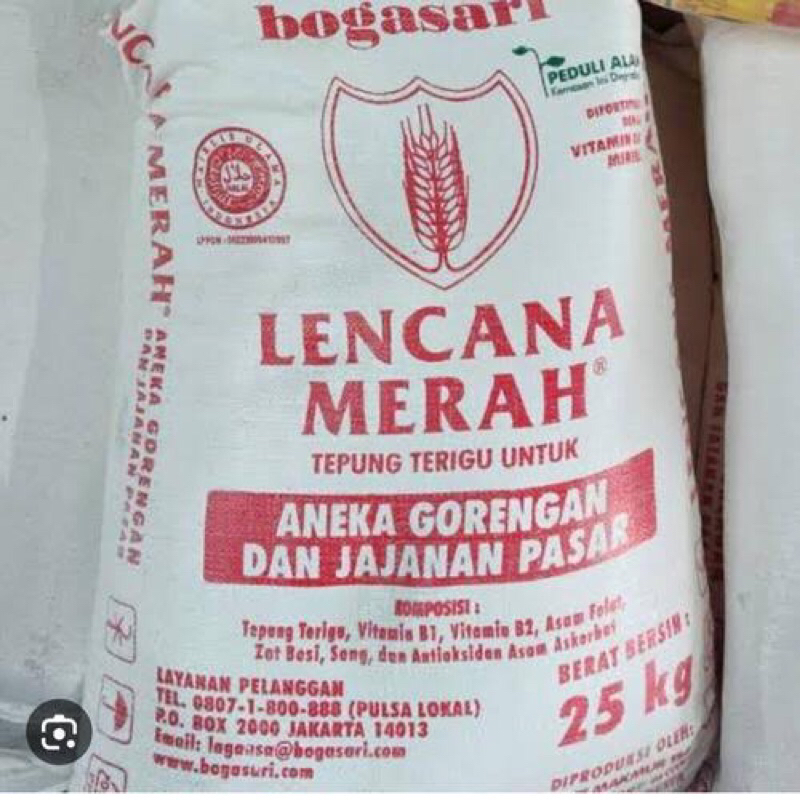 

Tepung Lencana merah repack