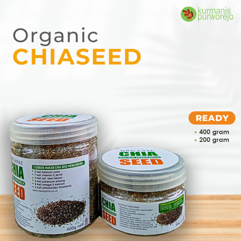 

Chia Seed Organic Premium Quality Mexico Black Original Grade A Biji Chia Hitam Untuk Diet dan Detox