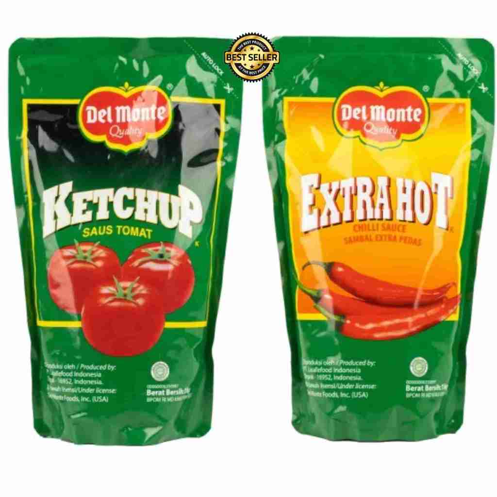 

Delmonte Saus Tomat Pouch 500Gr / Delmonte Saus Extra Hot Chilli Pouch 500Gr / Delmonte Saus Tomat / Extra Hot Pouch 500gr / Saus Sambal