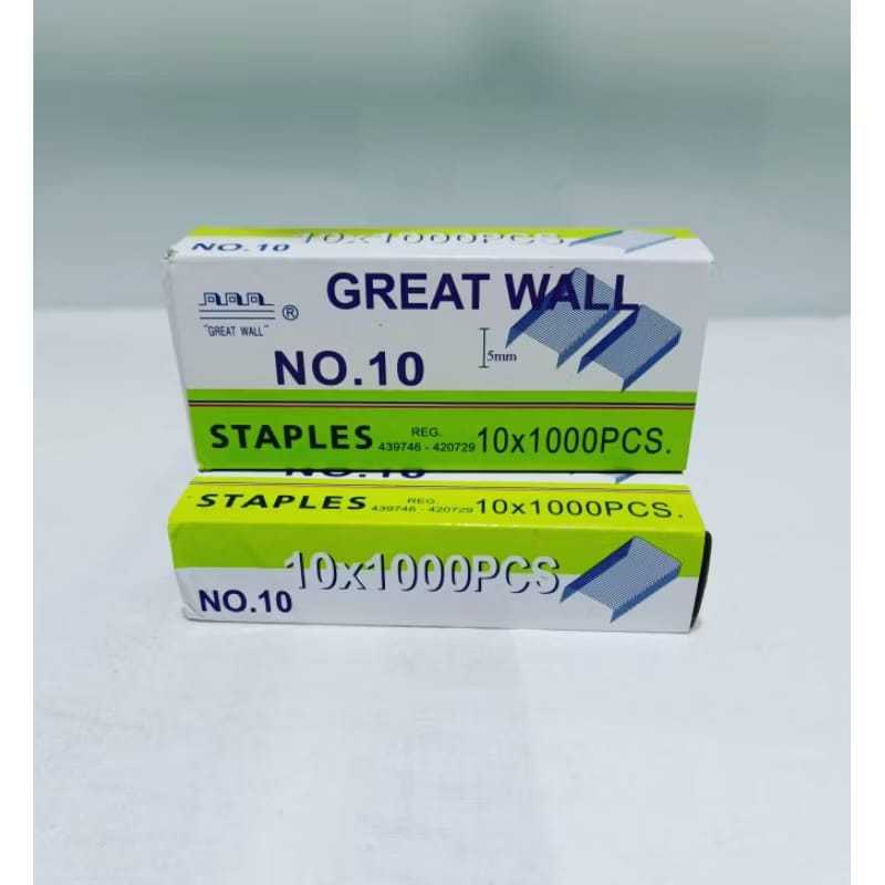 

Isi Stapler / Isi Staples Great Wall / Refill Stapler Great Wall No.10 ( 1 PAK isi 10 box kecil )