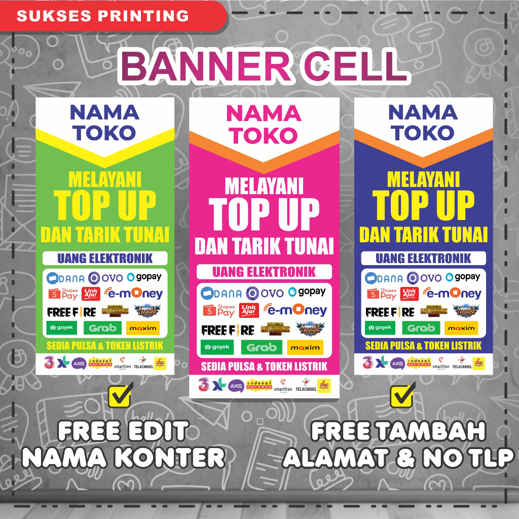 SPANDUK / BANNER  KONTER 100X50