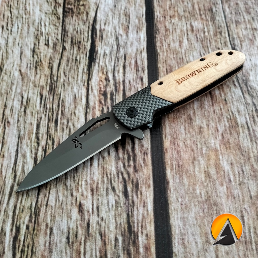 Pisau saku lipat traveling browning X28