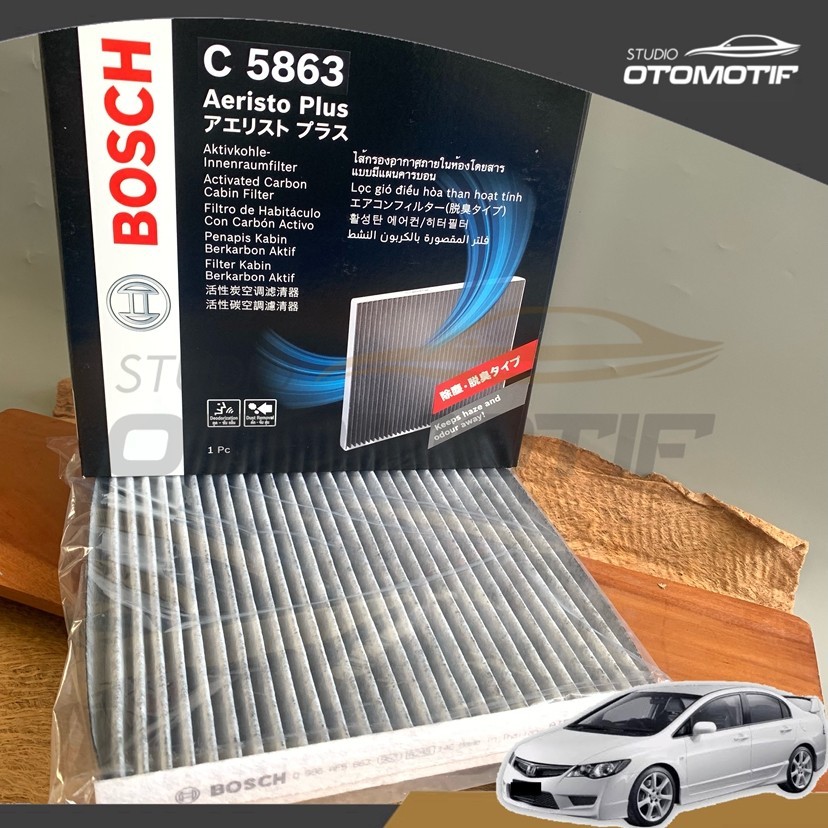 Filter AC CIVIC FD FB 2006-2015 Bosch 863 Filter Kabin Mobil Carbon Karbon