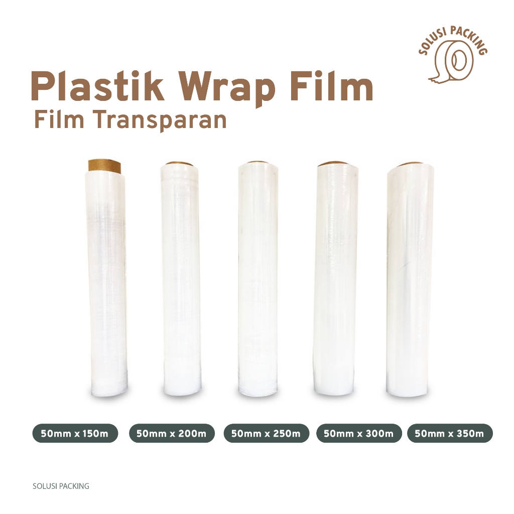 

Plastic Wrap Stretch Film Transparan - Lebar 50Cm Panjang 150m / 200m / 350m | Solusi Packing