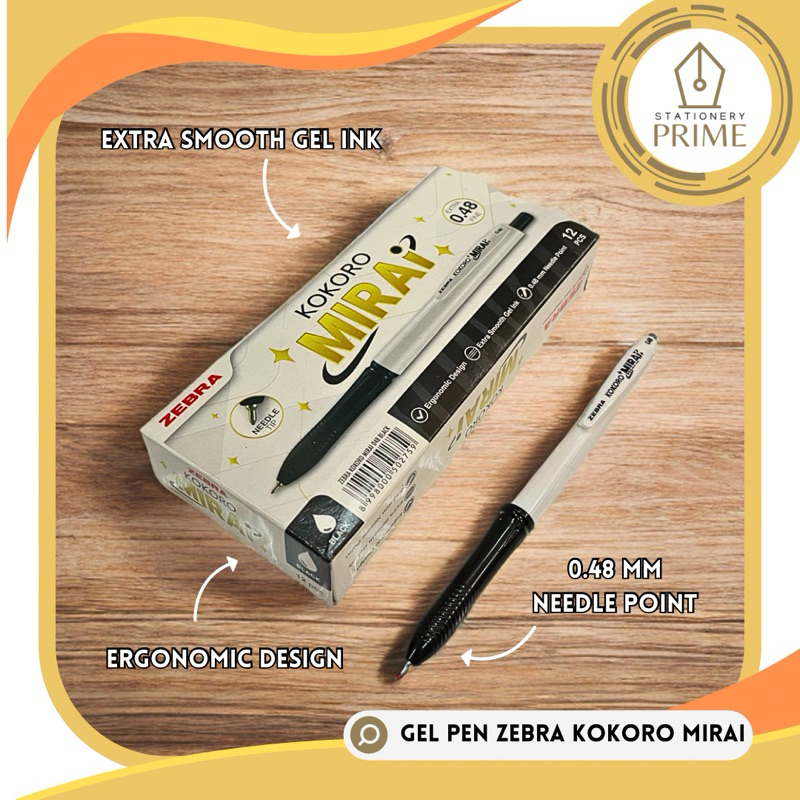 

Pulpen Gel Zebra Kokoro Mirai 0,48 mm (Isi 12 Pcs)