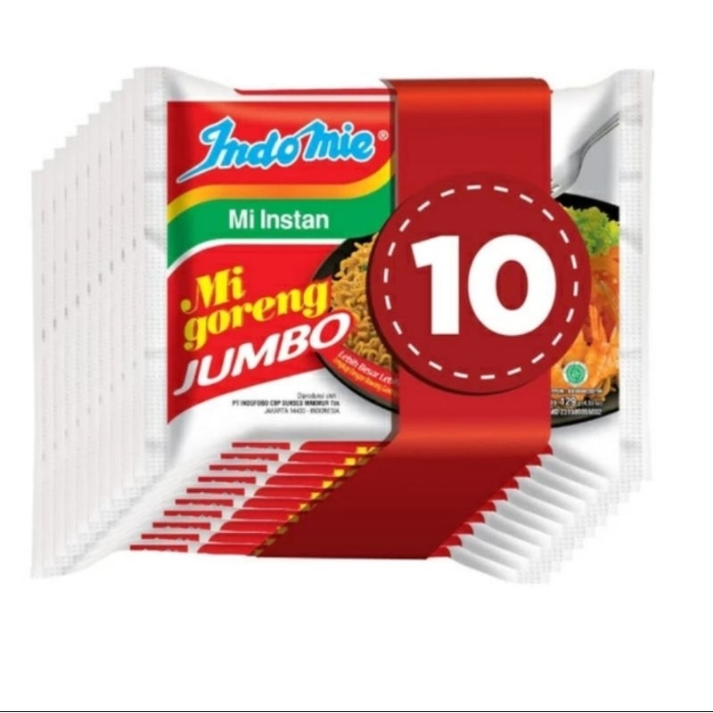 

INDOMIE GORENG JUMBO / INDOMIE INSTAN / MIE GORENG - 10 PCS