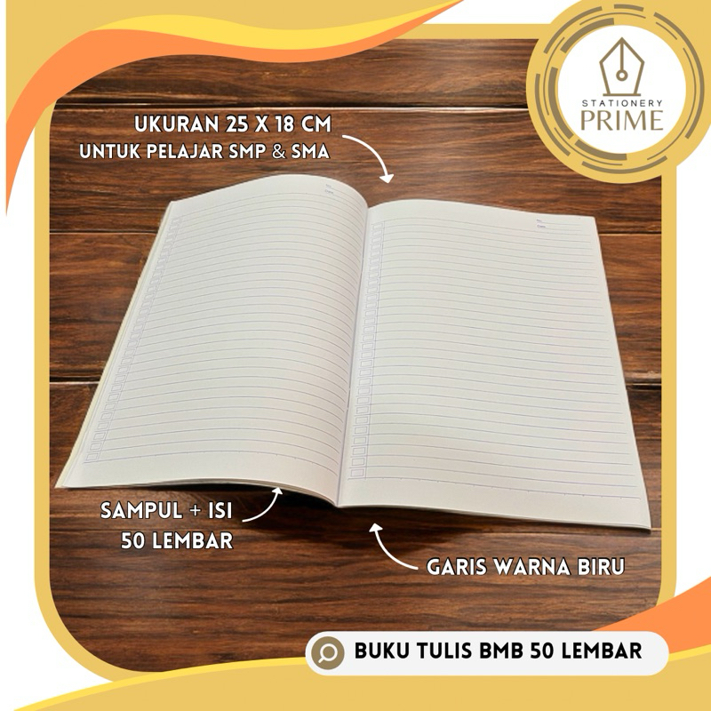 

Buku Tulis BMB / BMC Campus 50 Lembar ( 1 Pack Isi 10 Buku ) RB9