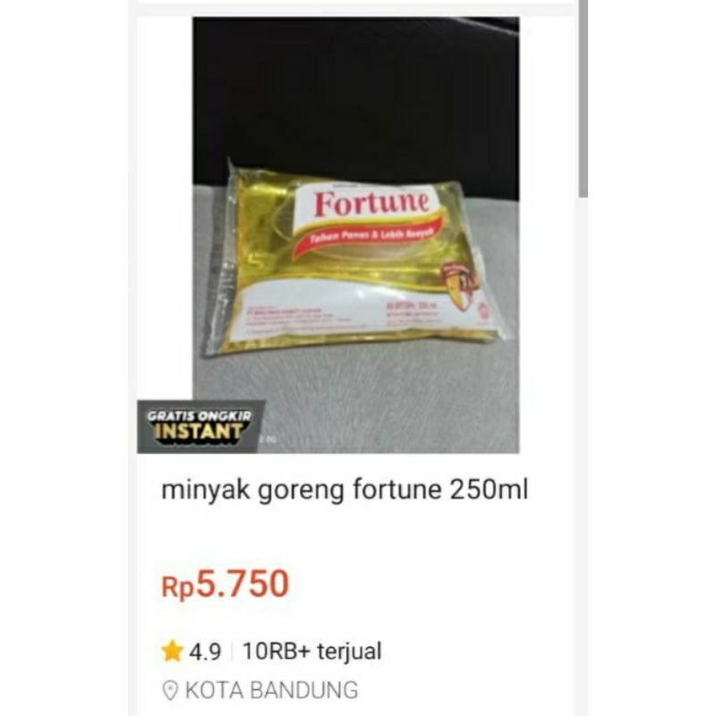 

Minyak goreng fortune 250ml