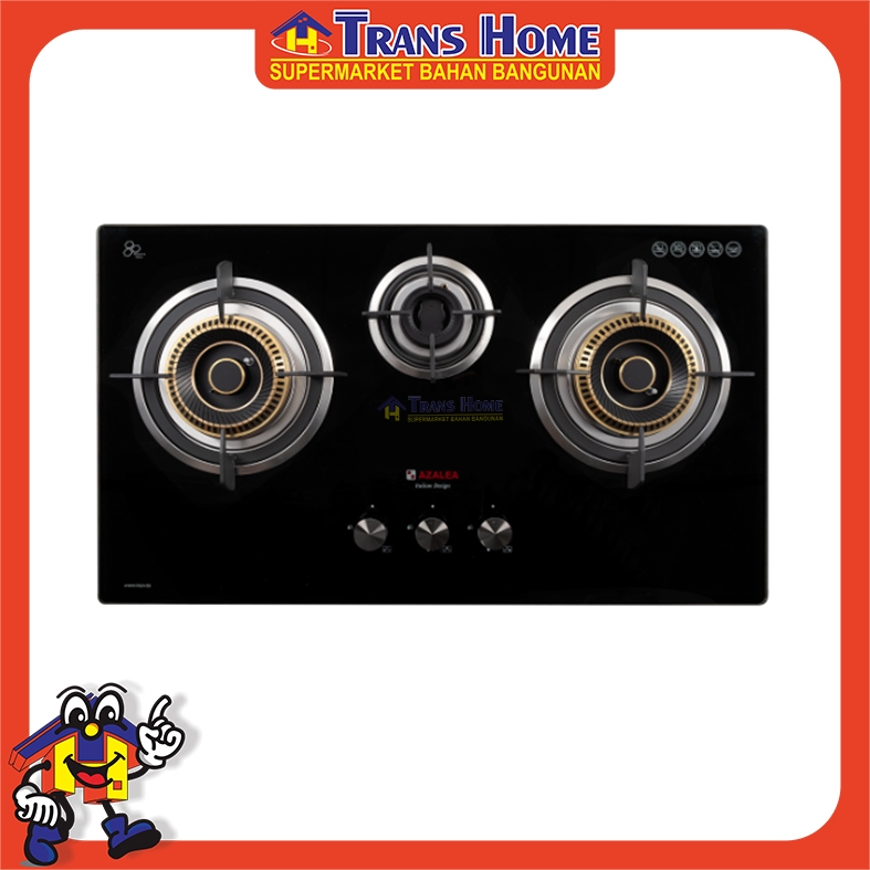 Kompor Gas Tanam 2 Tungku 78CM AZALEA Built In Hob - ANHK78GV3B (AZALEA )