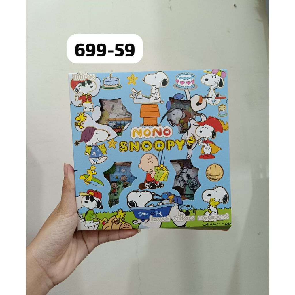 

Stiker Karakter Snoopy Lucu Stiker Momo Nono Waterproof isi 100 lembar Mainan anak