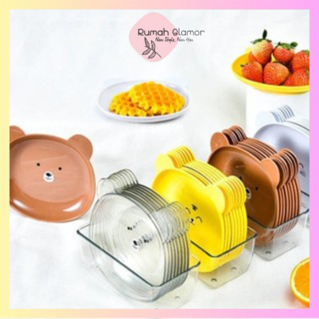 Piring Makan Anak Berbentuk Beruang Lucu / Piring Lucu /Piring Snack / Piring makan unik tempat wada