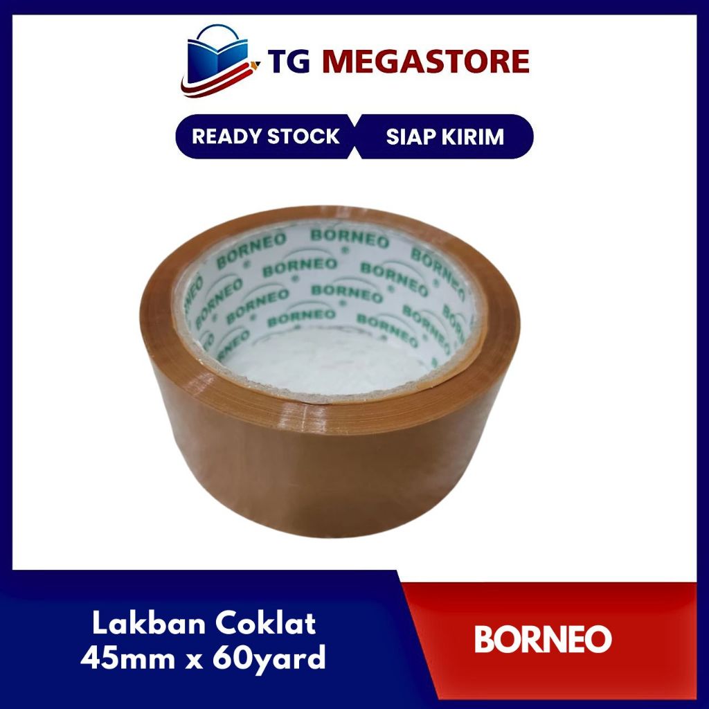 

Lakban Coklat Borneo CORE HIJAU 45mm x 60yard