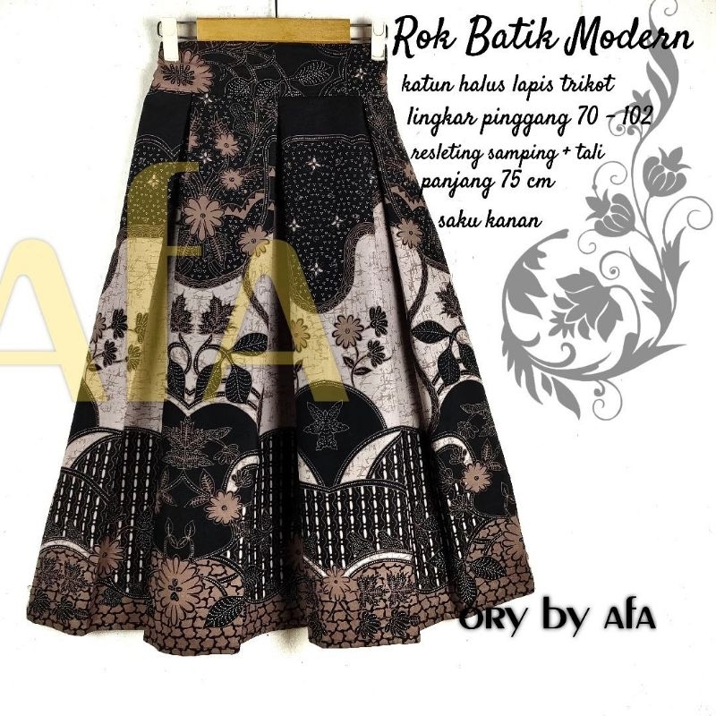 ROK BATIK MODERN LAPIS TRIKOT / ROK BATIK 7/8 / BAWAHAN BATIK
