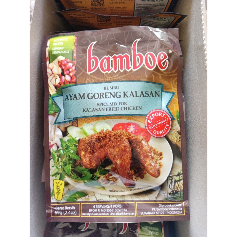 

Bamboe Bumbu Instant AYAM GORENG KALASAN 69G Export Quality