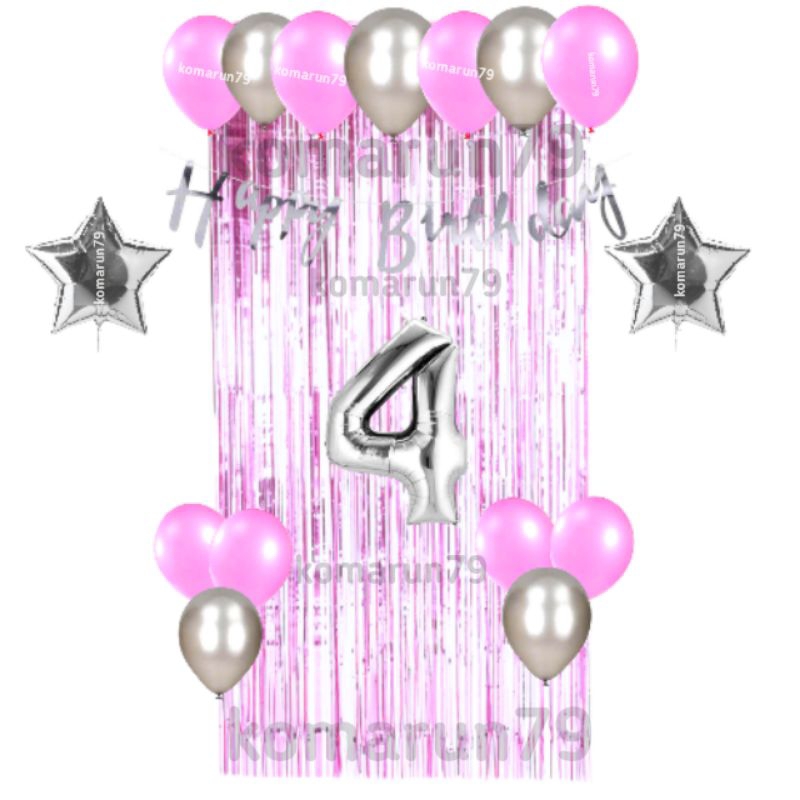 PAKET DEKORASI ULANG TAHUN/SET DEKORASI BALON/SET DEKORASI ULANG TAHUN/PAKET HEMAT DEKORASI ULANG TA