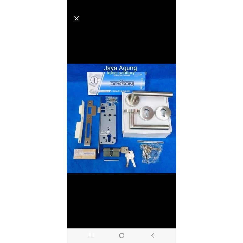 Handle  Kunci Pintu Bulat Lurus+Body Dekson MTS IL DL 8485 SSS