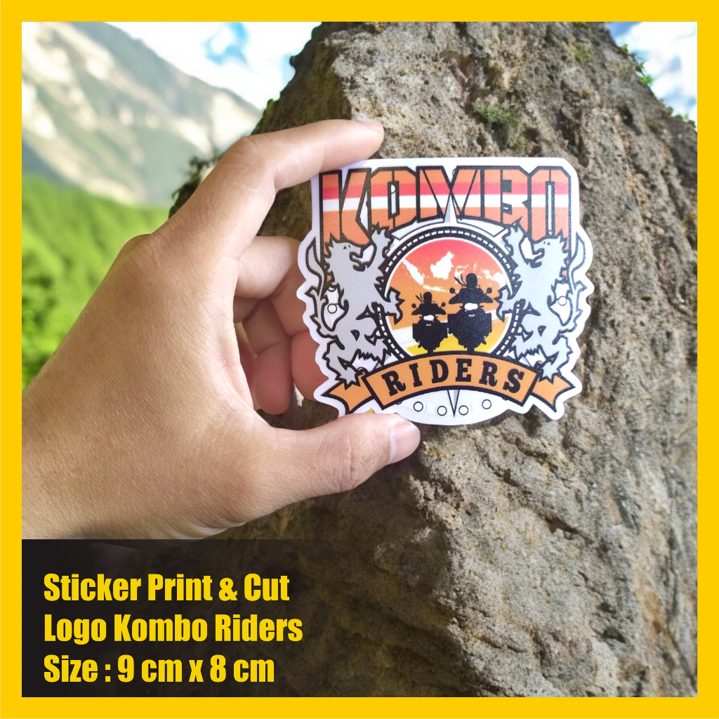 Stiker Logo Kombo Riders Stiker Print & Cut Stiker Komunitas