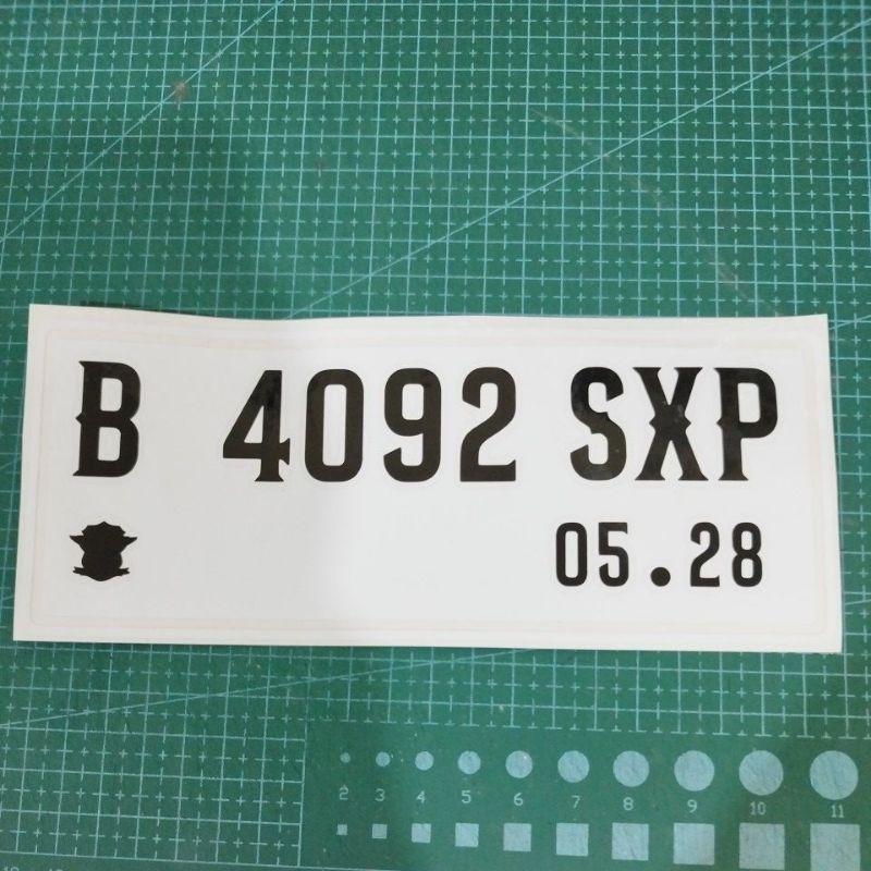 Cutting Sticker Stiker variasi Plat Nomer Motor Keren