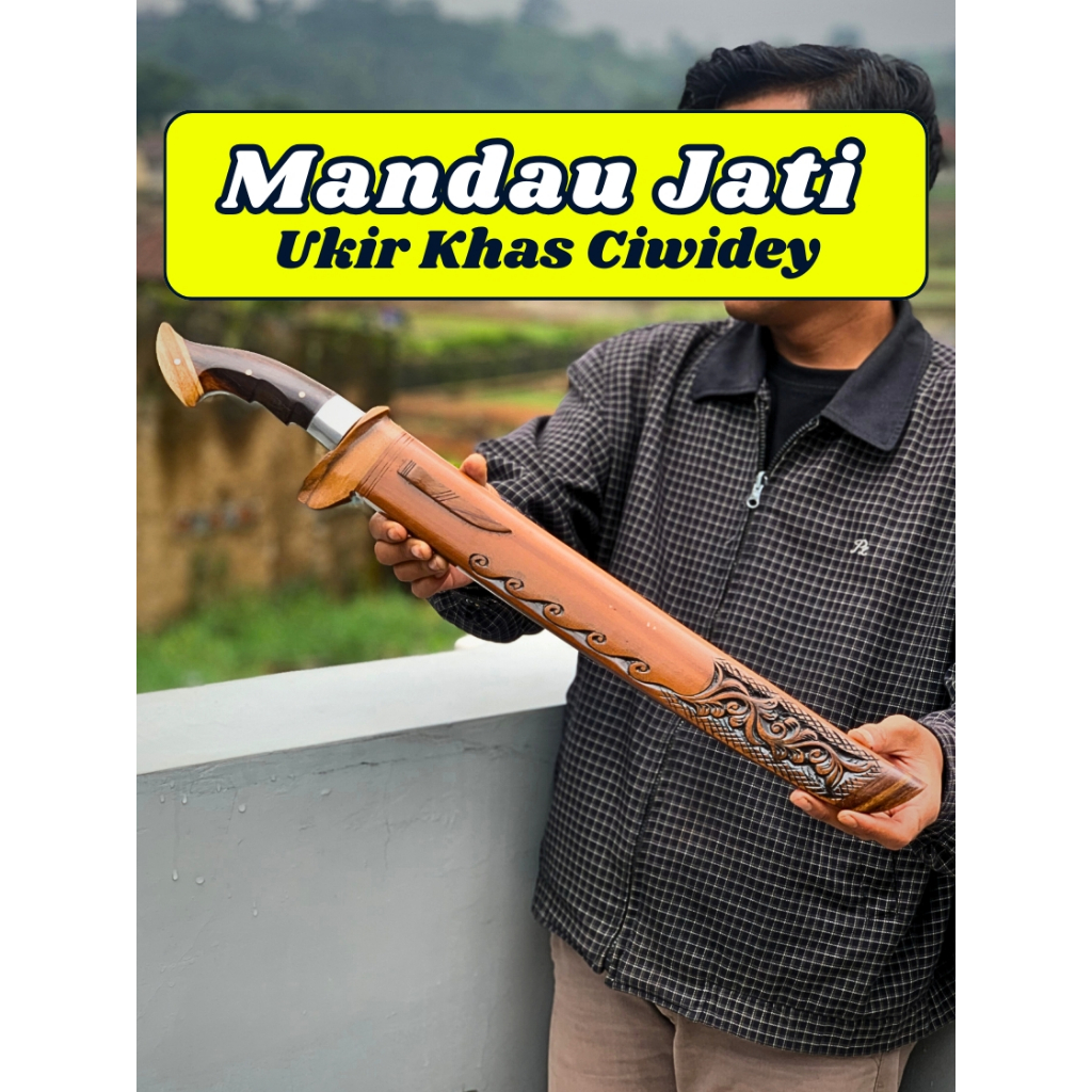 GOLOK KEBUN Ukir Khas Ciwidey Bahan Baja Per ASLI