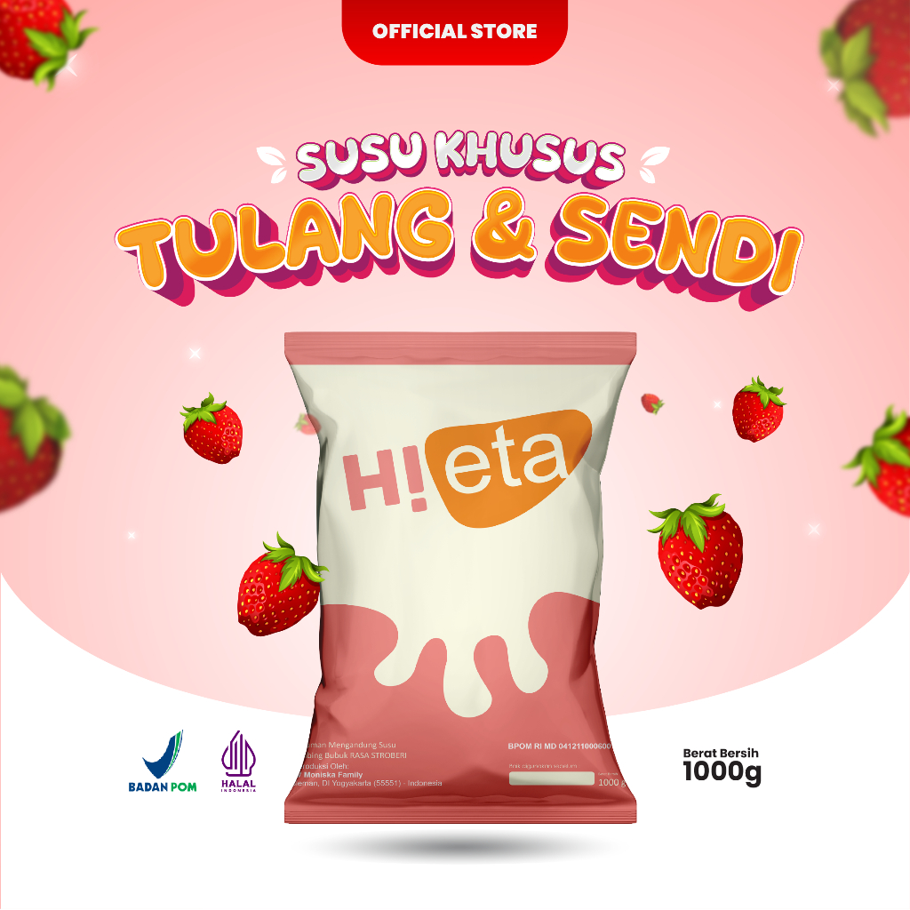 

Susu Kambing Etawa Bubuk 1 kg Rasa Strawberry Untuk Kesehatan Gigi, Tulang dan Sendi - HiEta