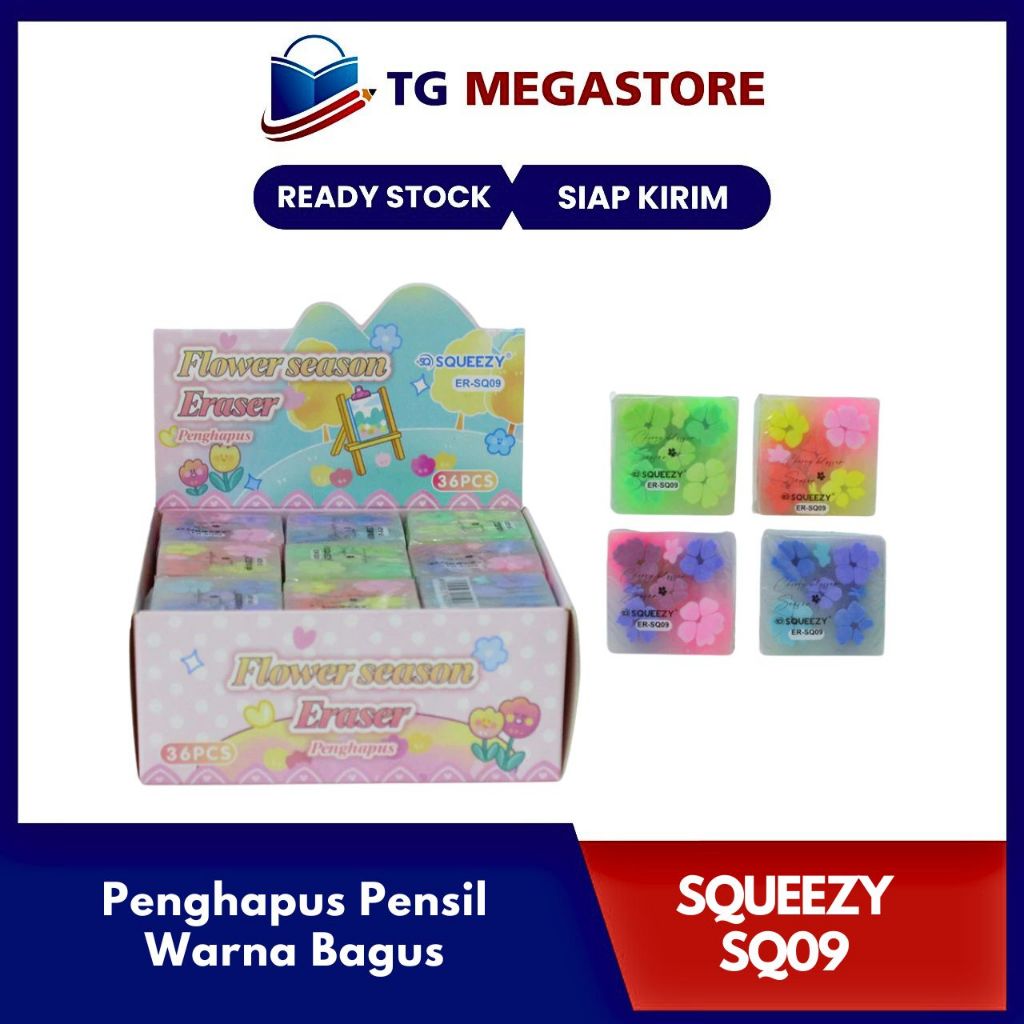 

Squeezy Penghapus Pensil Warna Bagus ER-SQ09