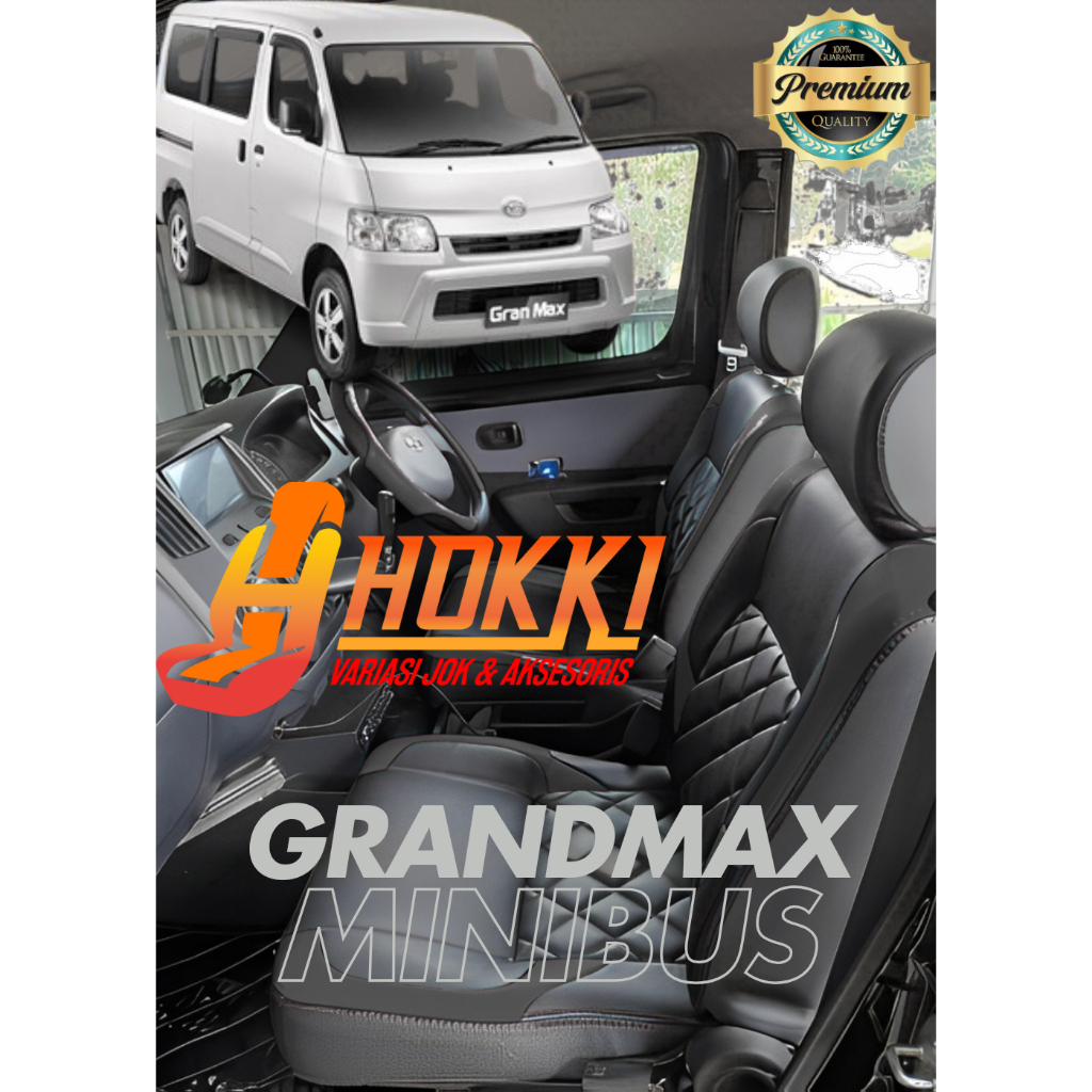 Sarung Jok Mobil I Cover Jok Mobil Grand Max Minibus Variasi Kotak Sabit