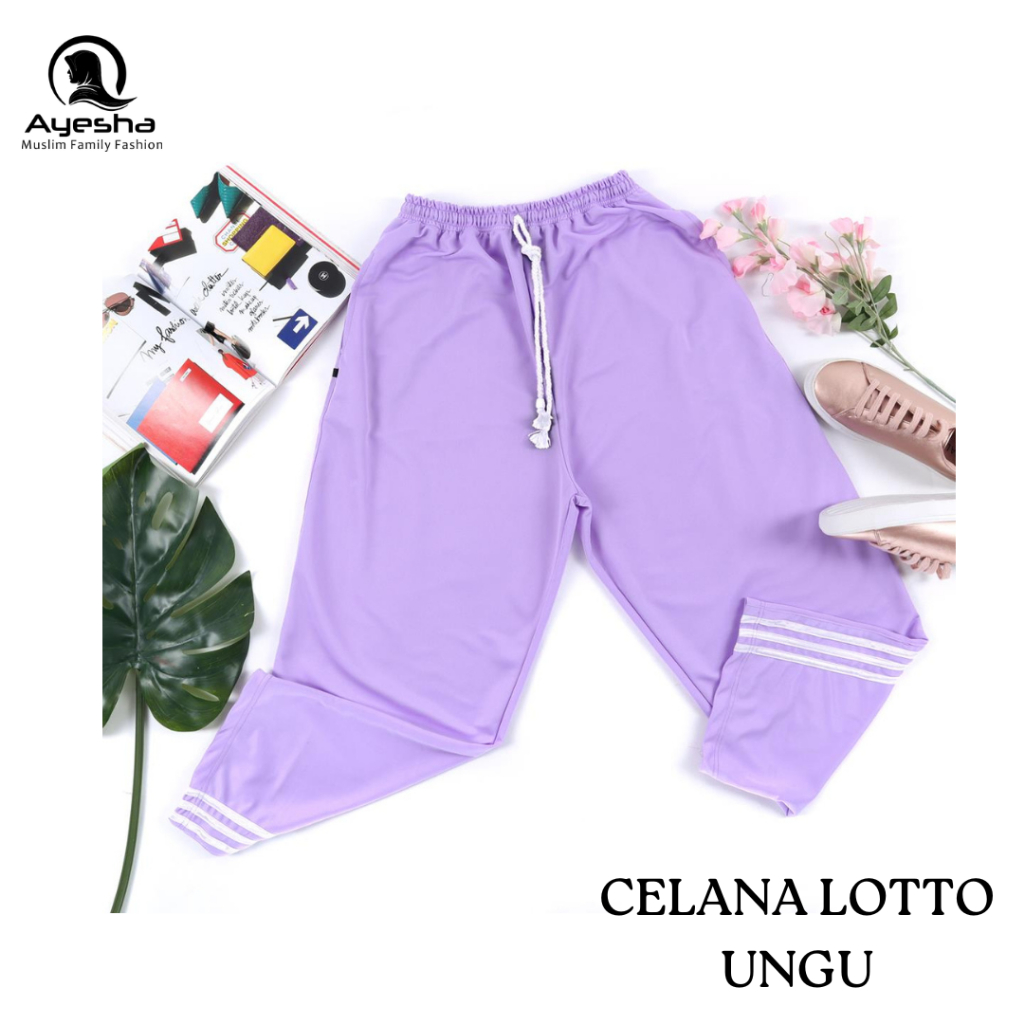 AYESHA CELANA LOTTO  | Celana Olahraga | Celana Trening | Celana Olahraga Wanita | Celana Bahan Lott