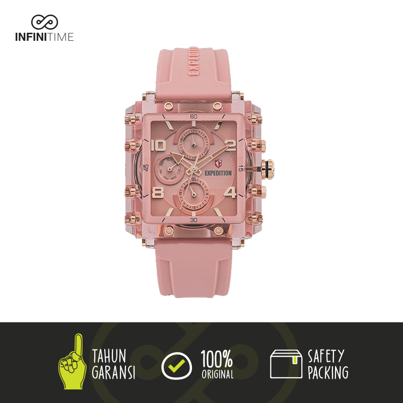 Jam Tangan Expedition SE 6808 E 6808 E6808 Purple Wanita Rubber