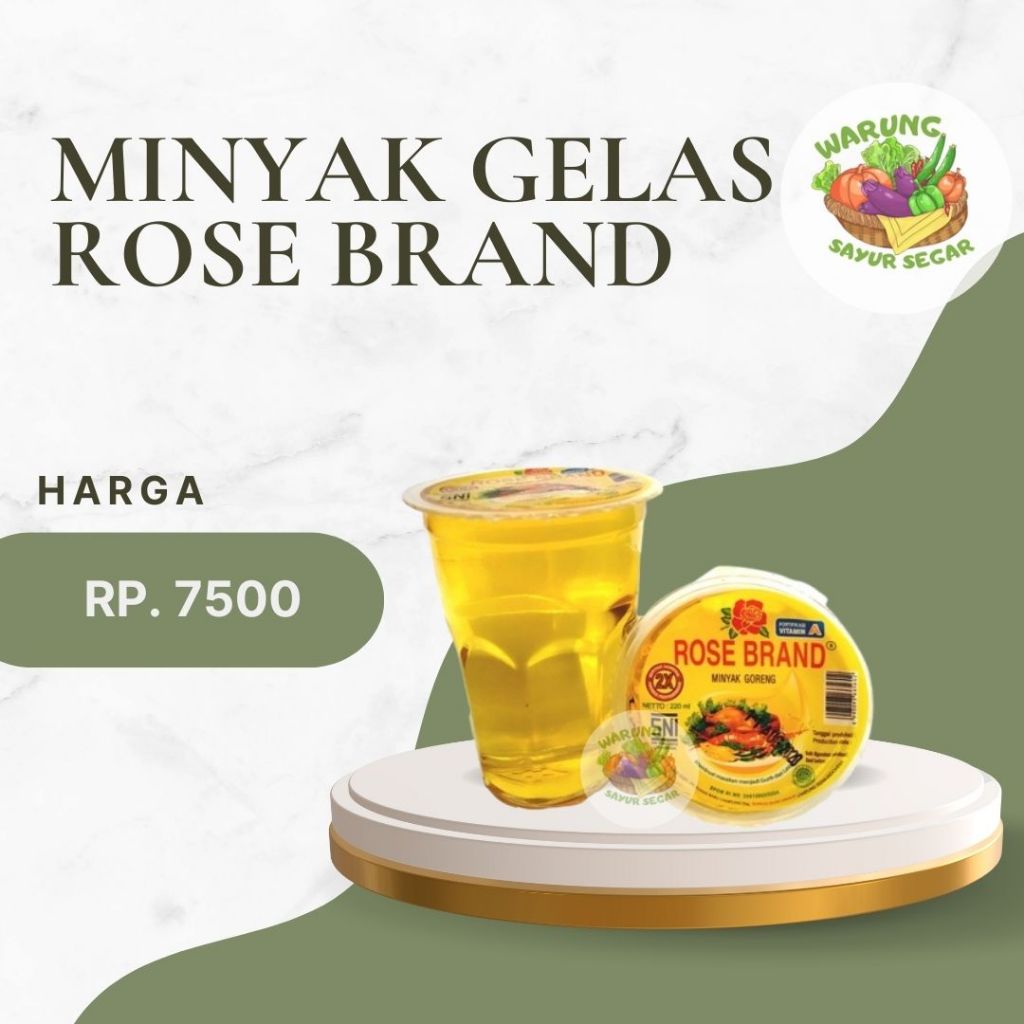 

Minyak Goreng Gelas merk Rose Brand