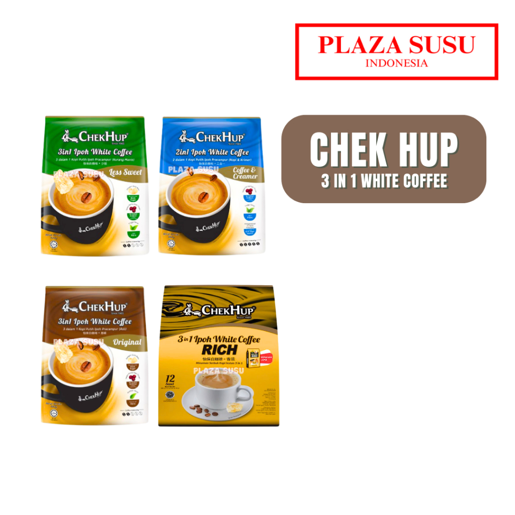 

MINUMAN IMPOR MALAYSIA CHEK HUP WHITE COFFEE CHEKHUP WHITE KOPI 3 IN 1