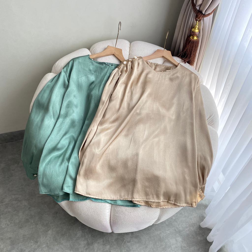 Atasan Wanita Silk Premium ARMANI Blouse Wanita - Sifa Basic