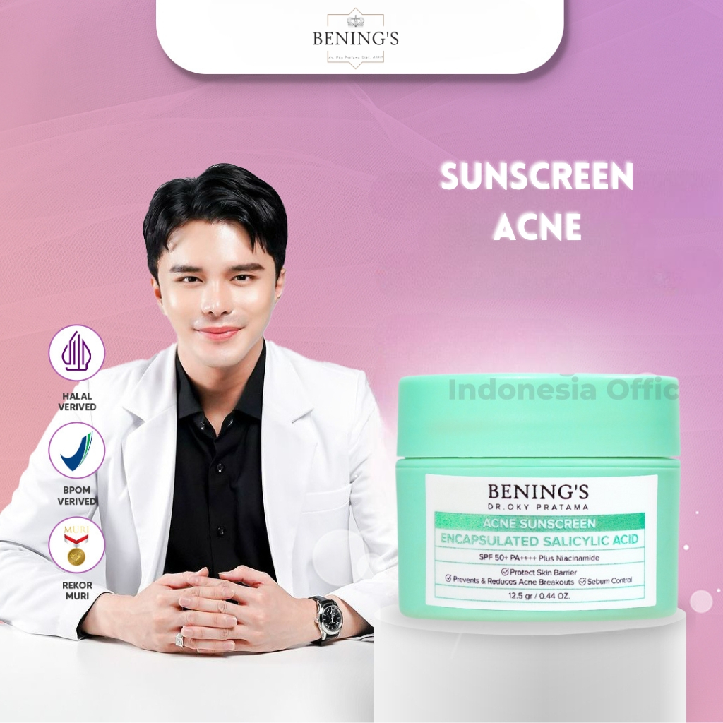 Bening's Acne Day Cream - Sunscreen ( Ax Day Cream ) | Krim Siang Jerawat Benings Skincare Dr Oky