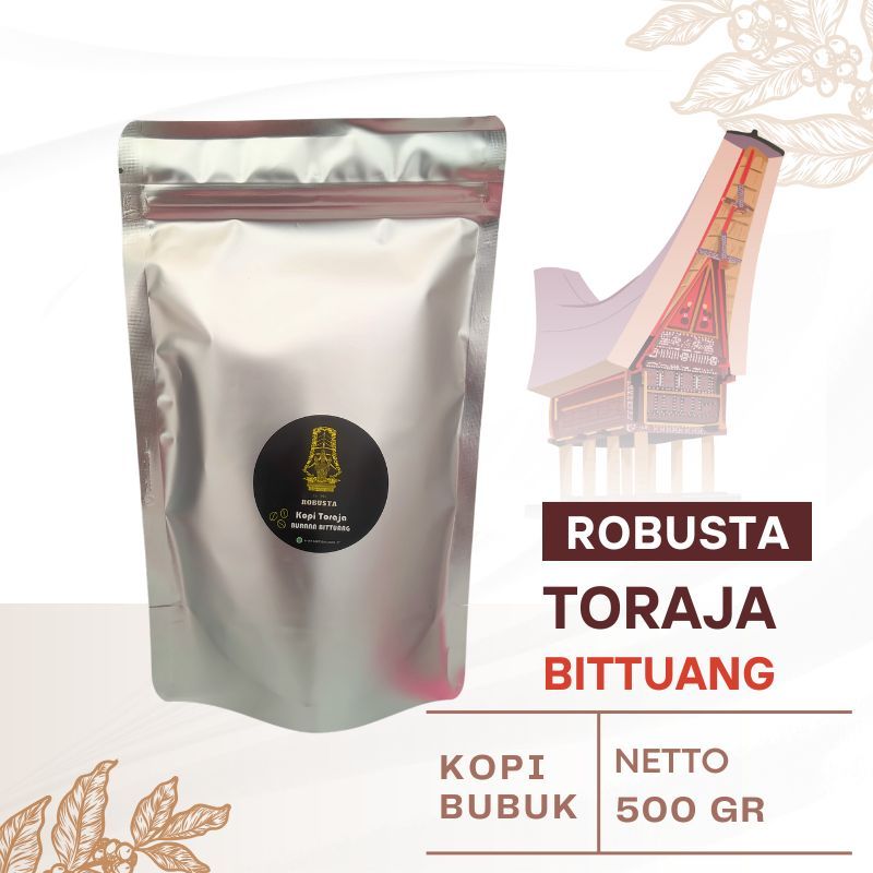 

BURANA Kopi Toraja Bittuang Robusta 500 Gr- Kopi Robusta Toraja Bubuk Murni 500 Gr