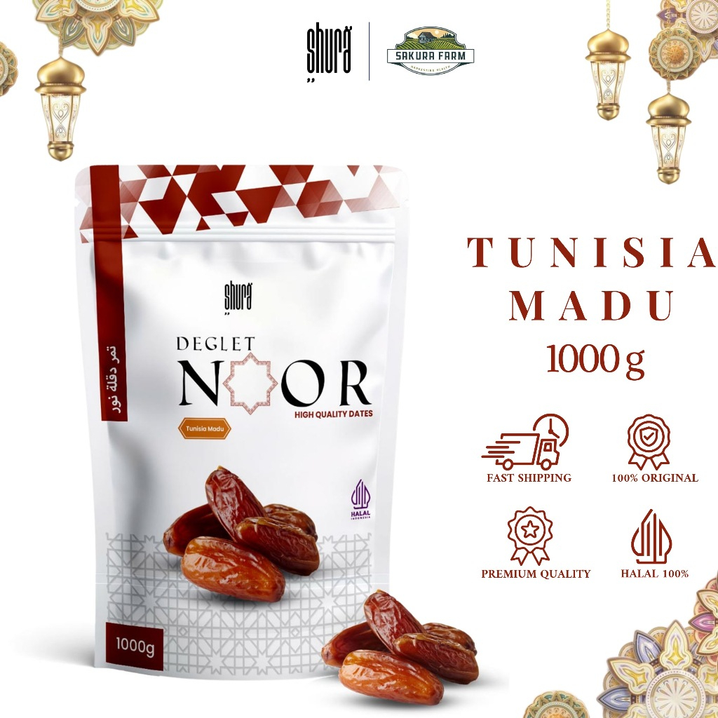 

Shura Kurma Tunisia Pouch 1000gr Premium Original High Quality Kurma Madu Legit dan Manis
